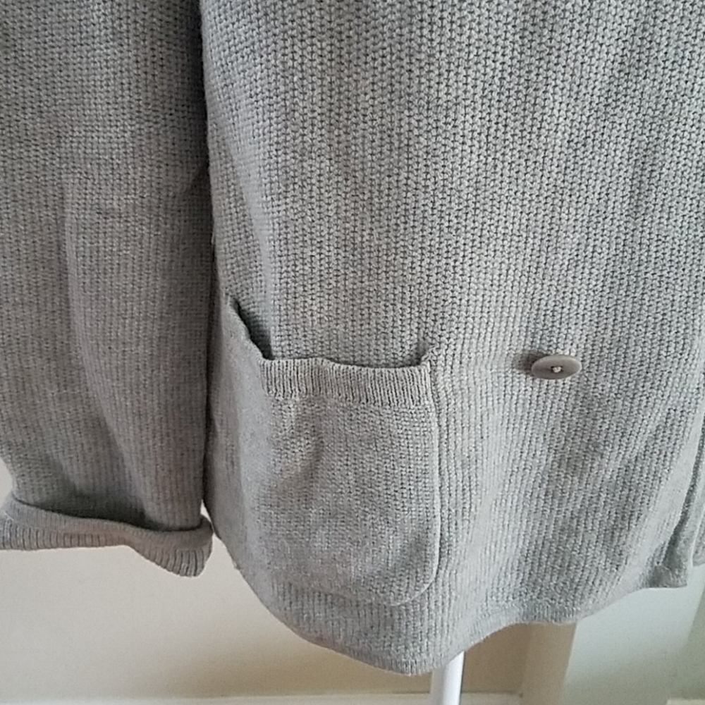 Talbots Lambswool Blend Sweater Grey Large Petite - Picture 3 of 9